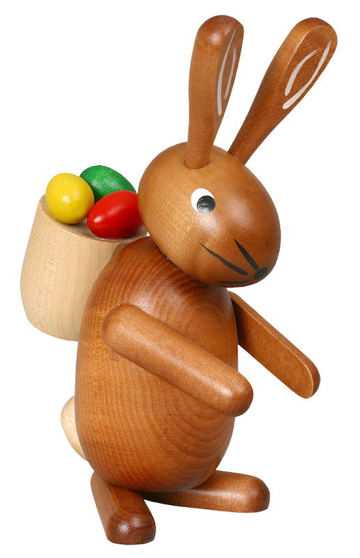 Hase Mit Handwagen | - Seiffener Originale